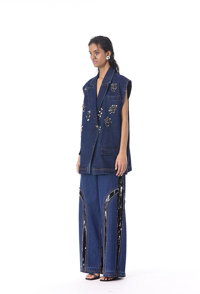 'ZEVIDA' EMBELLISHED VEST - Kanika Goyal Label