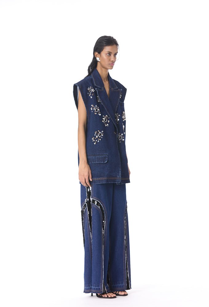 'ZEVIDA' EMBELLISHED VEST - Kanika Goyal Label