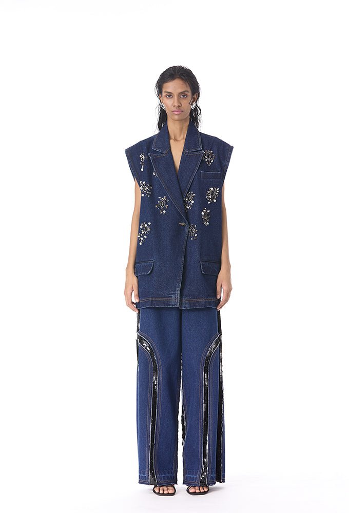 'ZEVIDA' EMBELLISHED VEST - Kanika Goyal Label