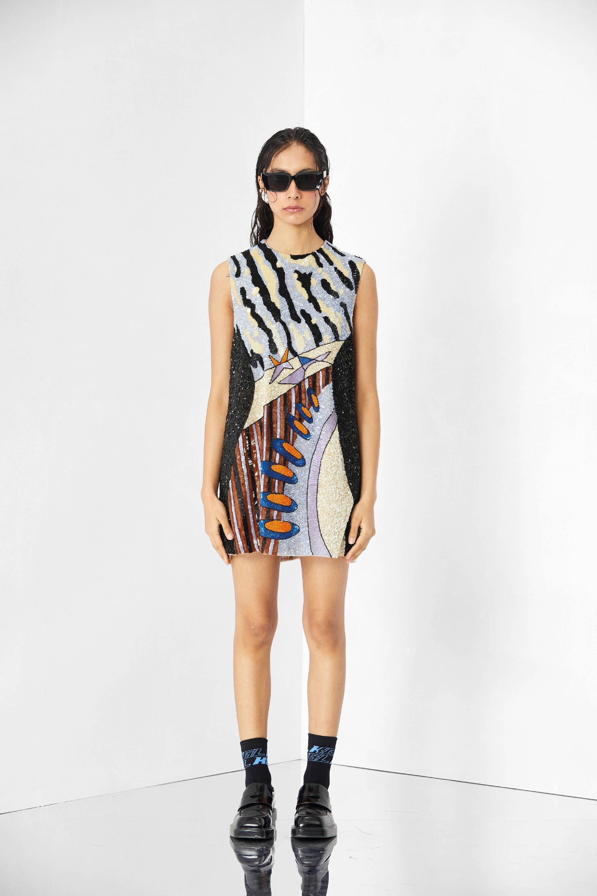 'ZEZE' EMBELLISHED MINI DRESS - Kanika Goyal Label