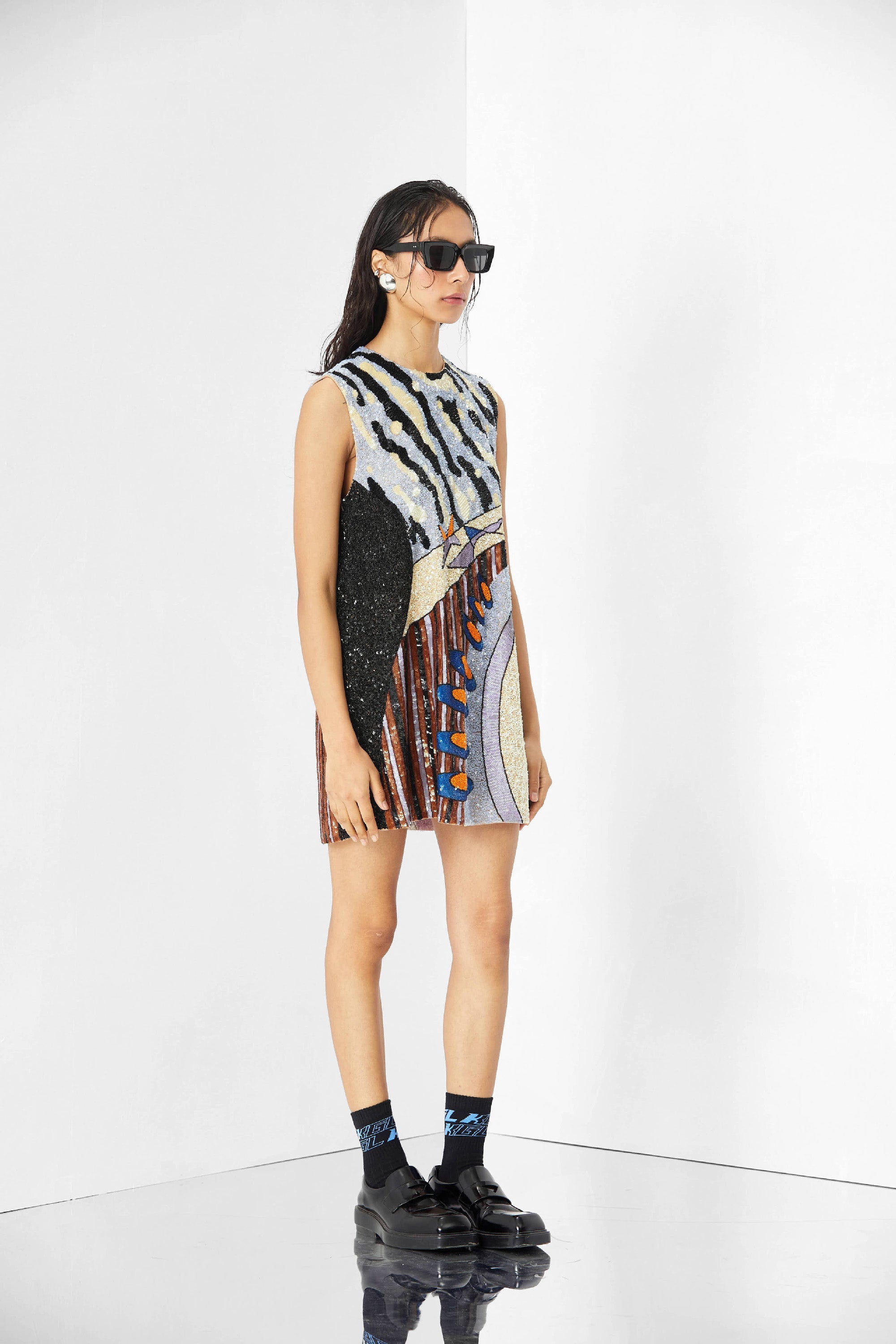 'ZEZE' EMBELLISHED MINI DRESS - Kanika Goyal Label