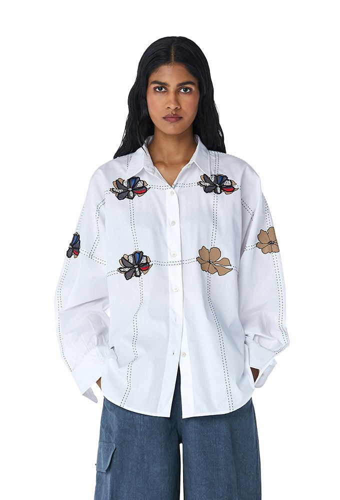 ZYLA' APPLIQU√â SHIRT - Kanika Goyal Label