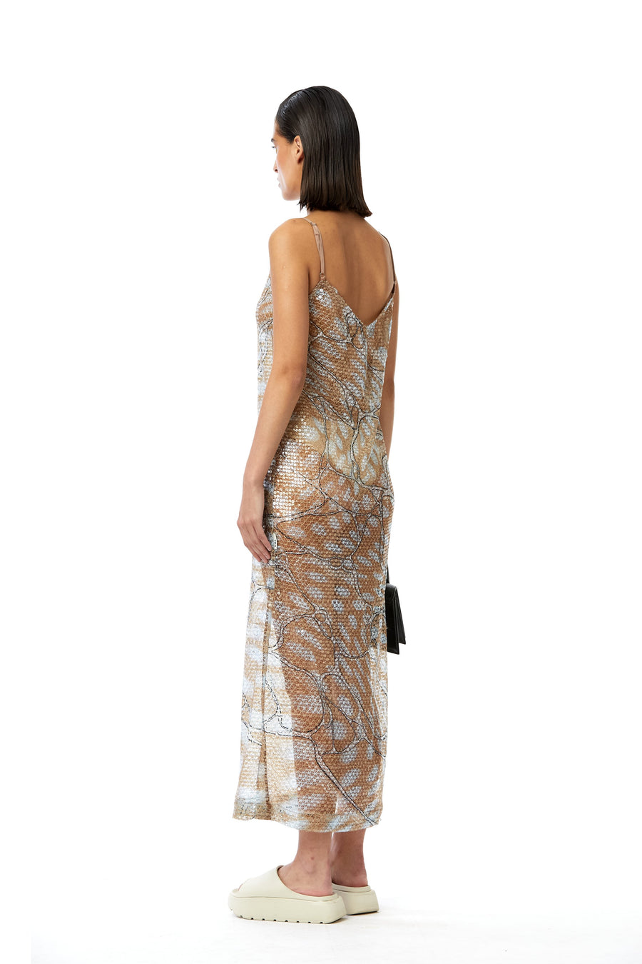 HONEYCOMB' SEQUINNED CROCHET MIDI DRESS - Kanika Goyal Label