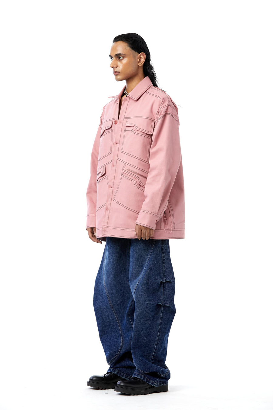 Pink Multi pocket Jacket - Kanika Goyal Label