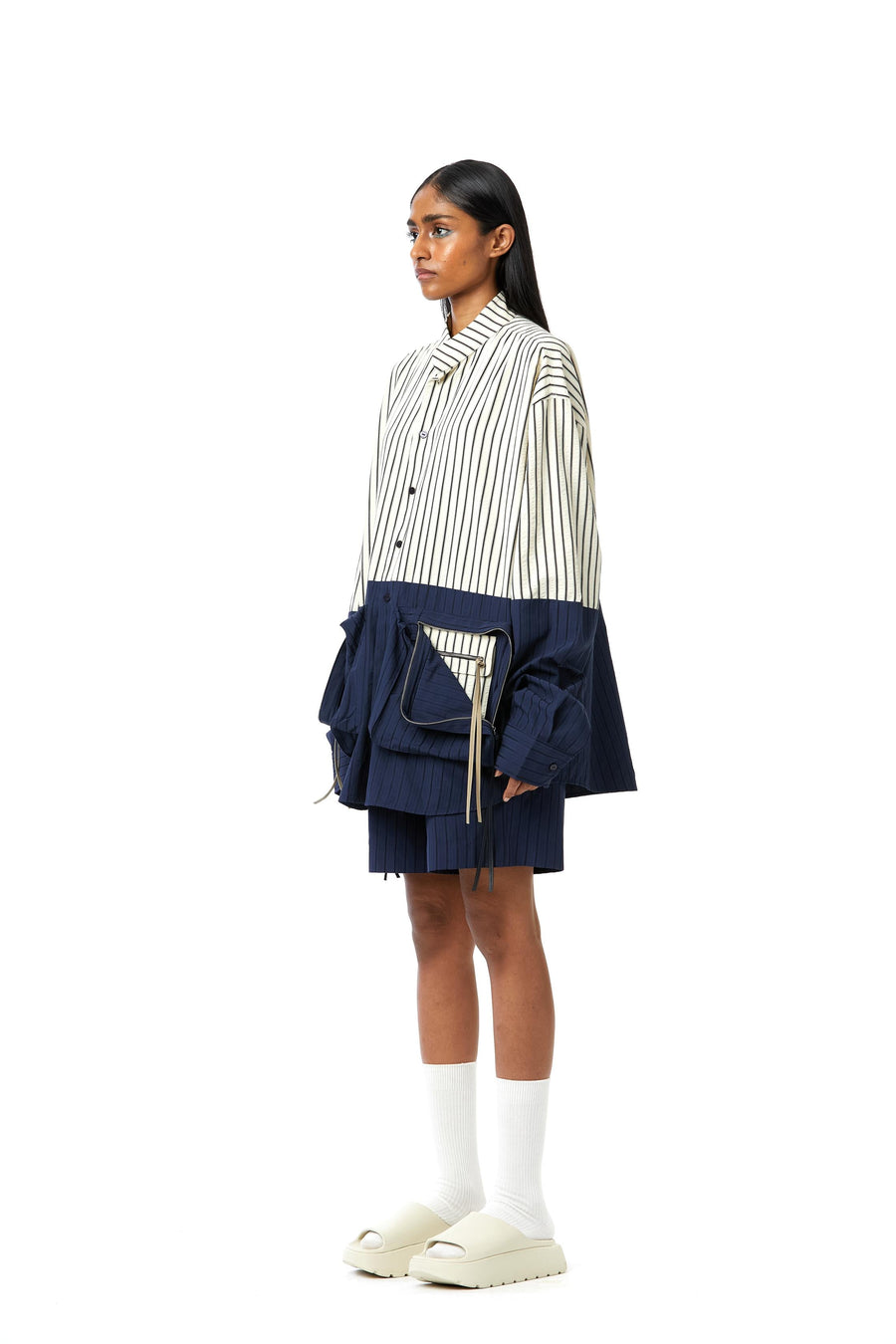 TWO-TONE STRIPER SHIRT - Kanika Goyal Label