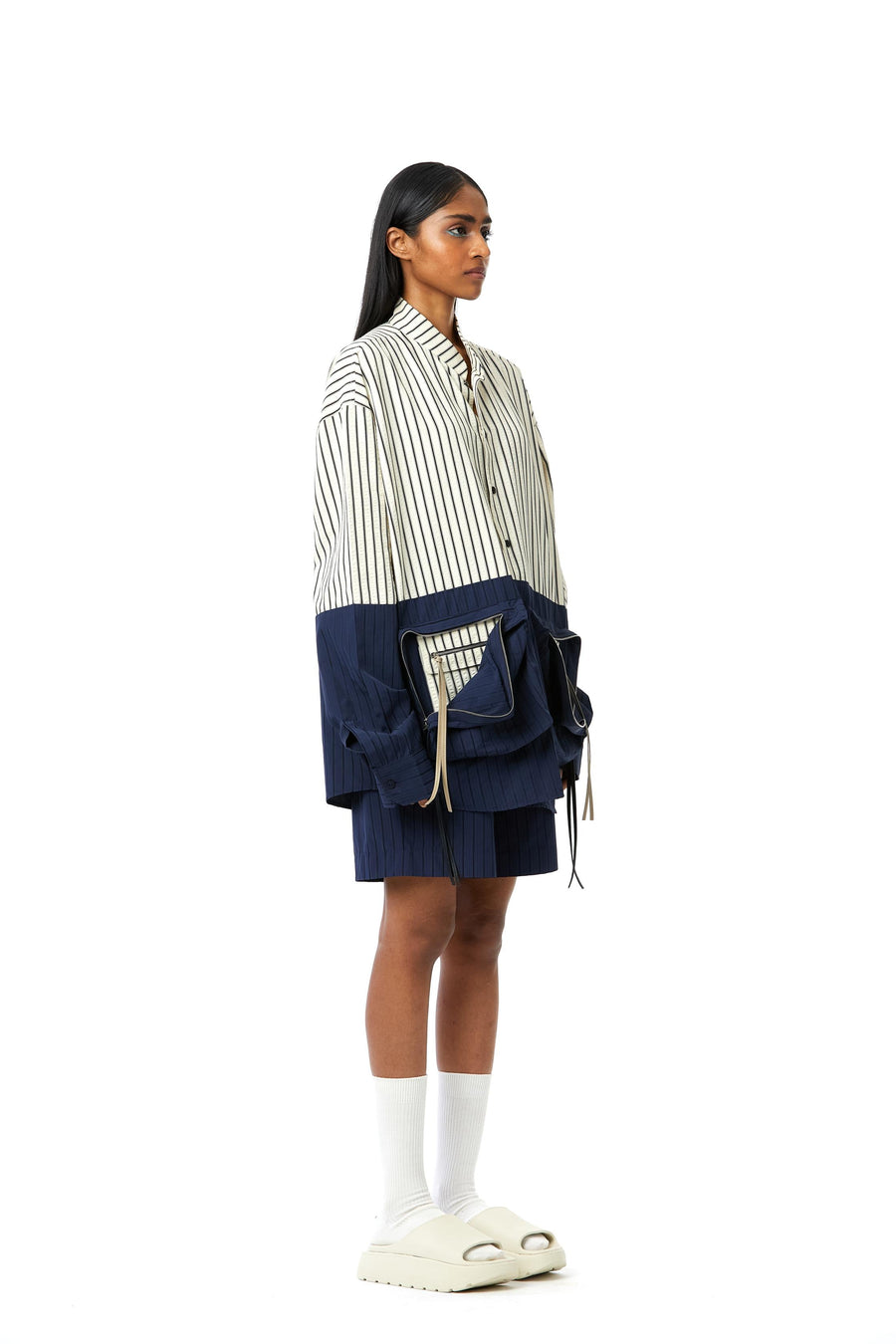 TWO-TONE STRIPER SHIRT - Kanika Goyal Label